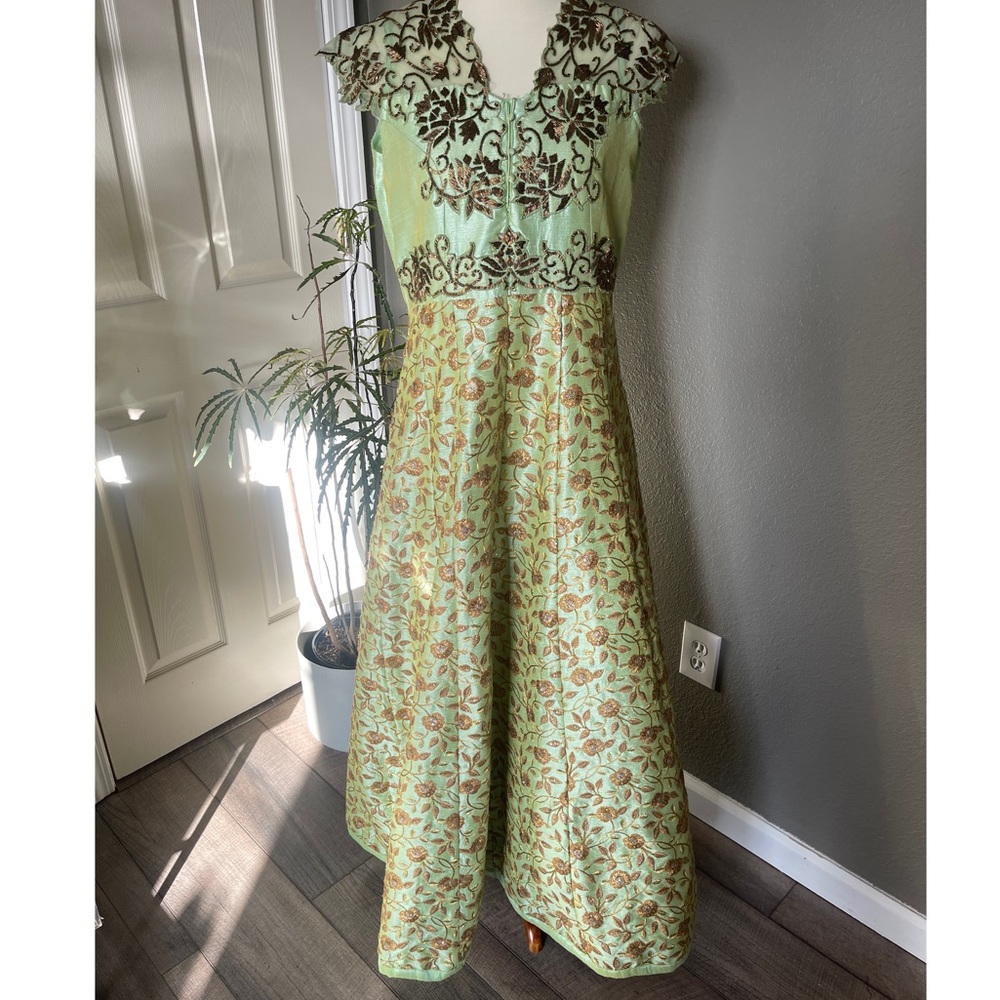 Pistachio green anarkali gown - worn once no dupatta or pajami